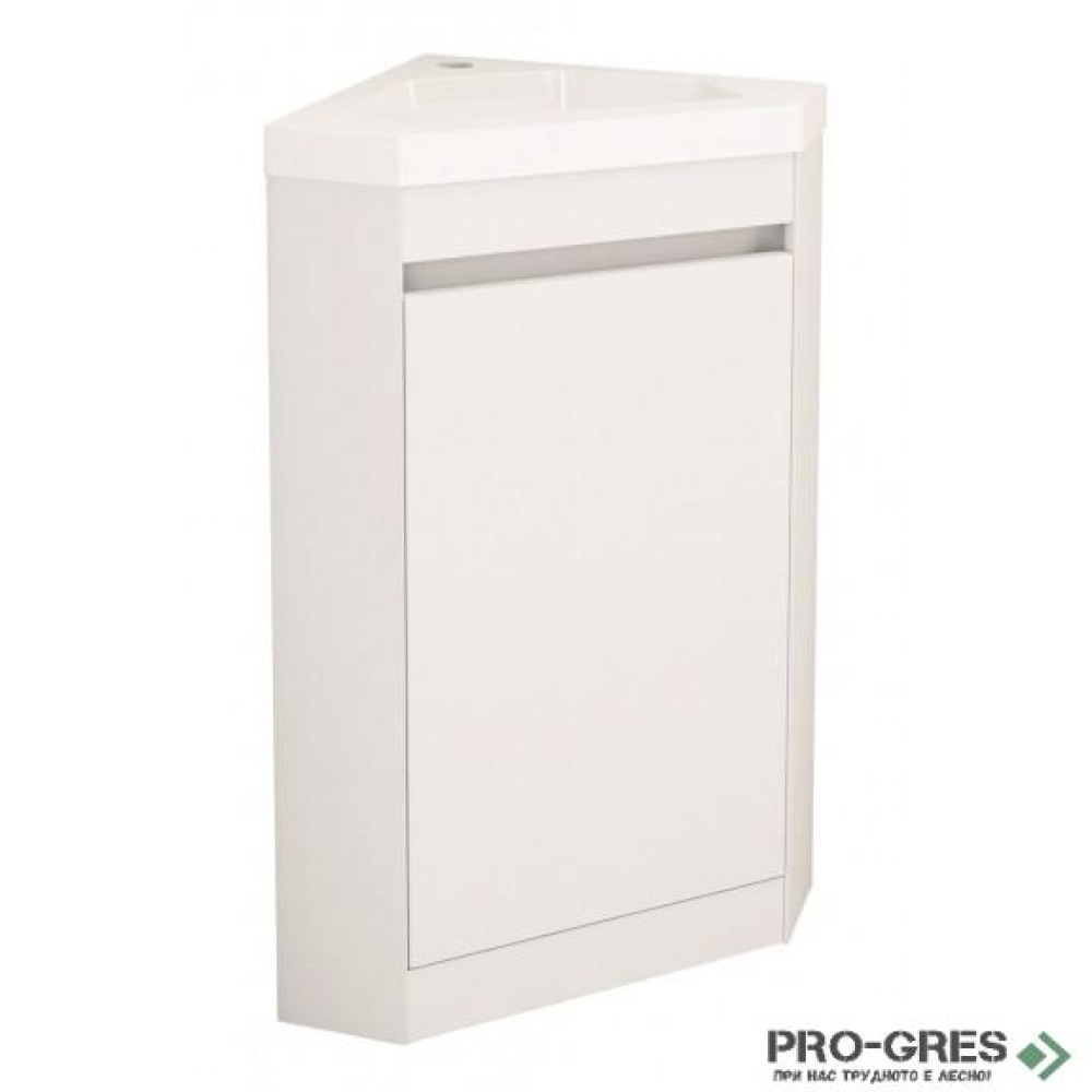 Стоящ ъглов PVC шкаф за баня 40см, Inter Ceramic ICP 4040 NEW