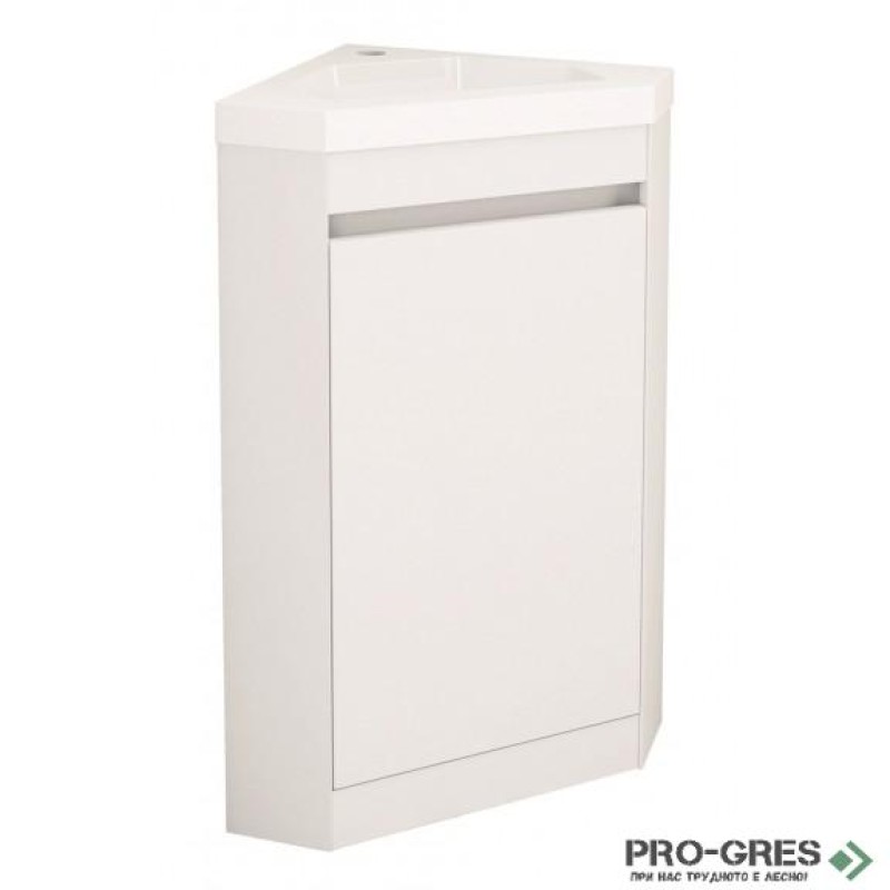 Стоящ ъглов PVC шкаф за баня 40см, Inter Ceramic ICP 4040 NEW
