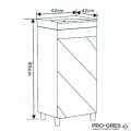 Стоящ PVC шкаф за баня 42см, Inter Ceramic ICP 4242