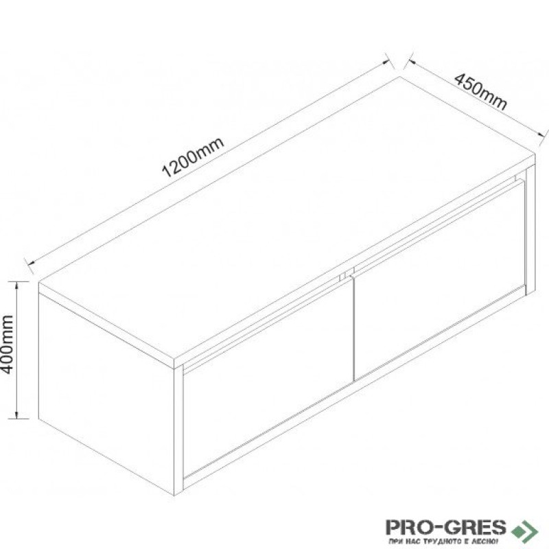 Долен PVC шкаф за баня 120см,Inter Ceramic ICP 4540-120