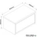 Долен PVC шкаф за баня 80см,без умивалник, Inter Ceramic ICP 4540-80