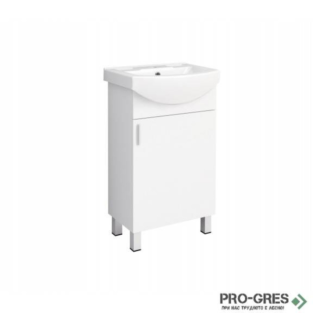 Стоящ PVC шкаф за баня 50см + умивалник, Inter Ceramic ICP 5035 + 5091UKR
