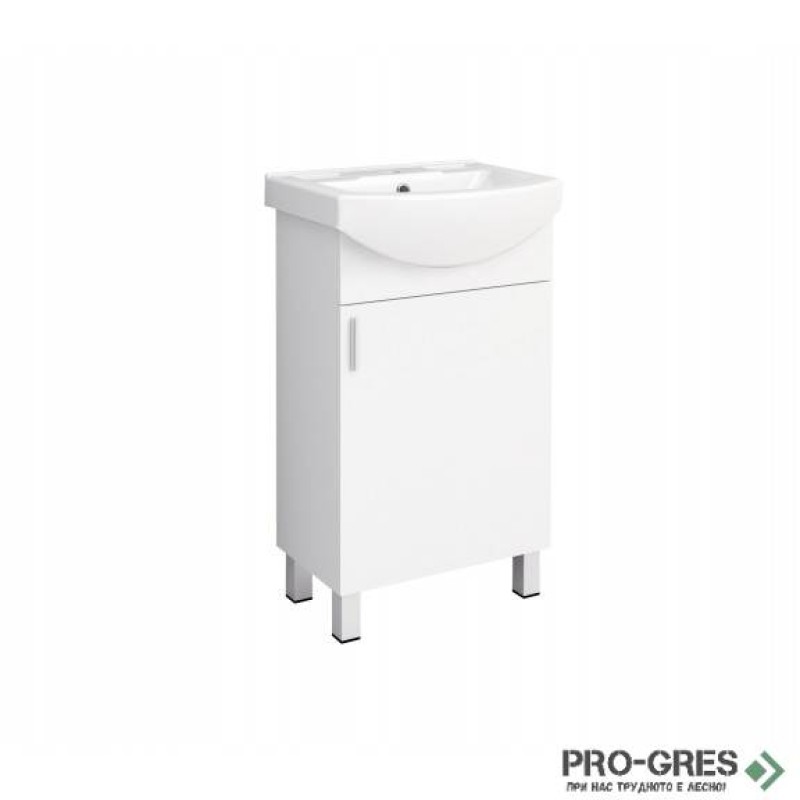 Стоящ PVC шкаф за баня 50см + умивалник, Inter Ceramic ICP 5035 + 5091UKR