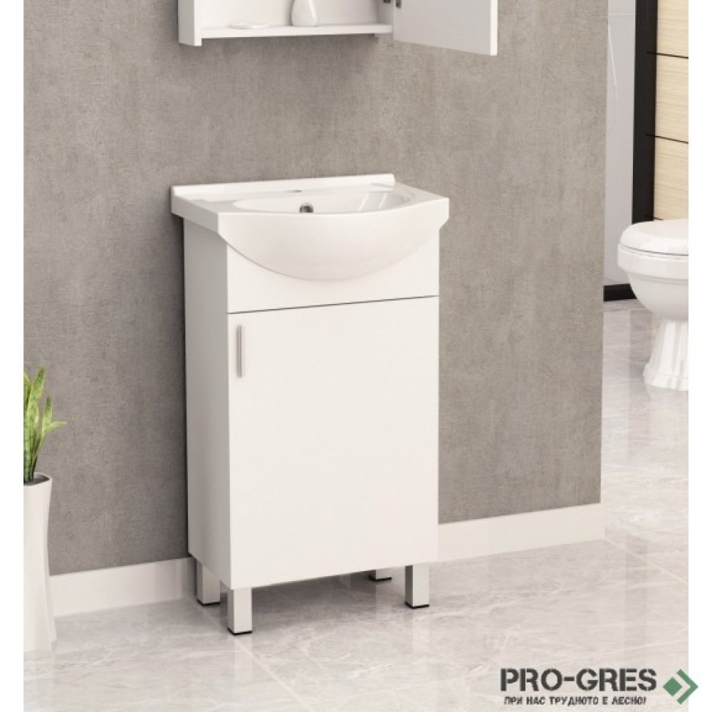 Стоящ PVC шкаф за баня 50см, Inter Ceramic ICP 5035
