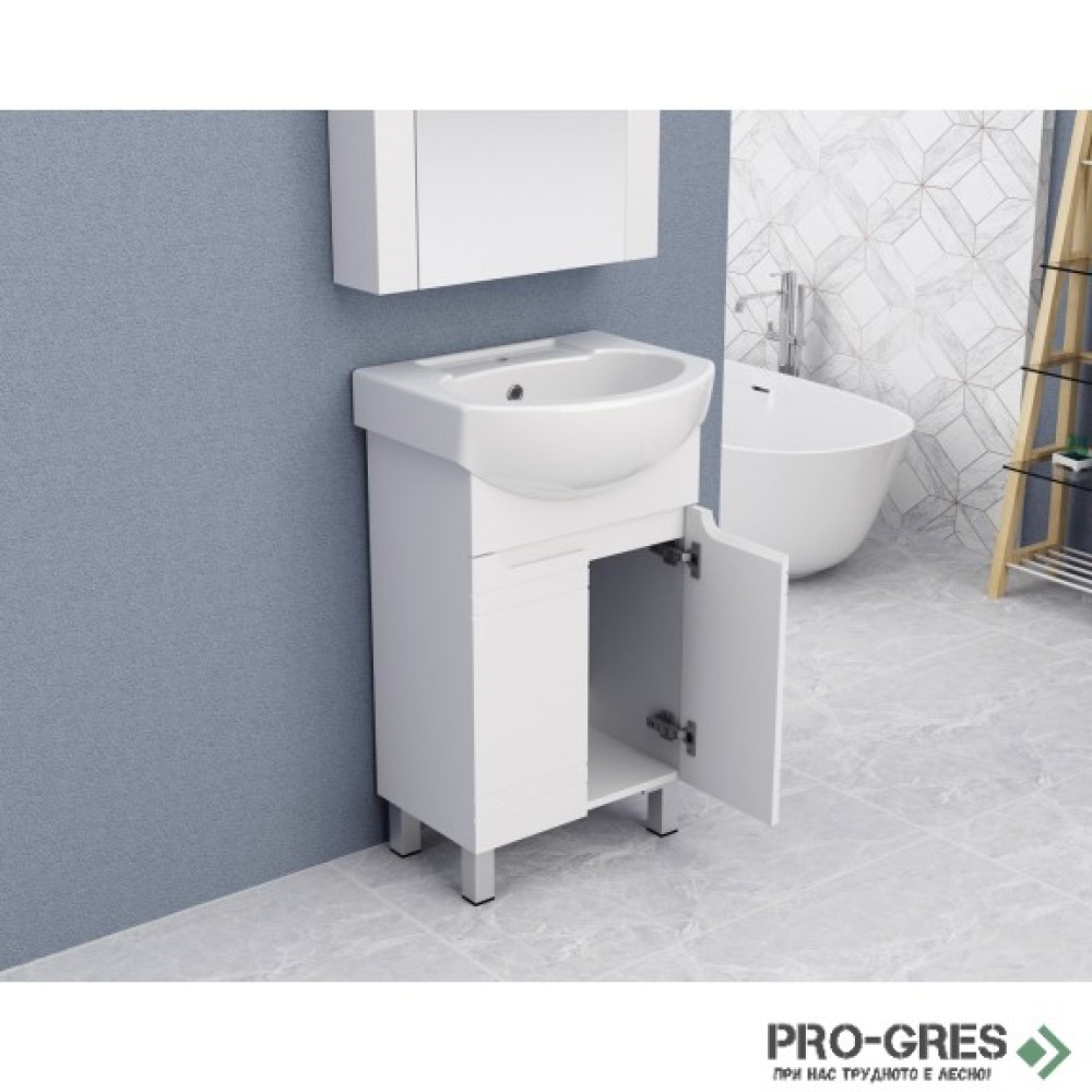 Стоящ PVC шкаф за баня 50см, Inter Ceramic ICP 5044 NEW
