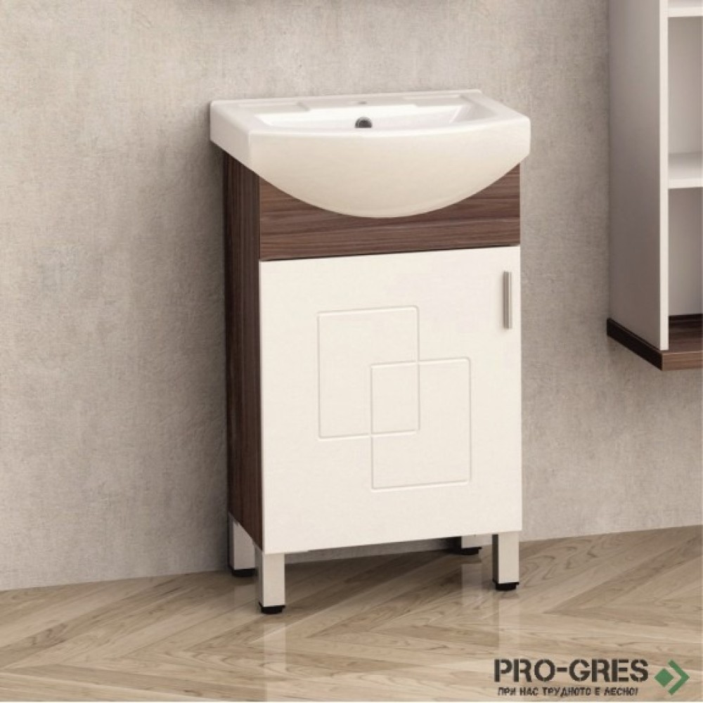 Стоящ PVC шкаф за баня "АРИЯ" 50см, Inter Ceramic ICP 5086-1