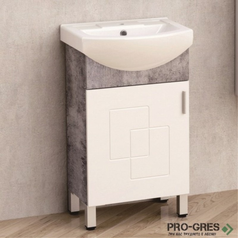 Стоящ PVC шкаф за баня "АРИЯ" 50см, Inter Ceramic  ICP 5086-2