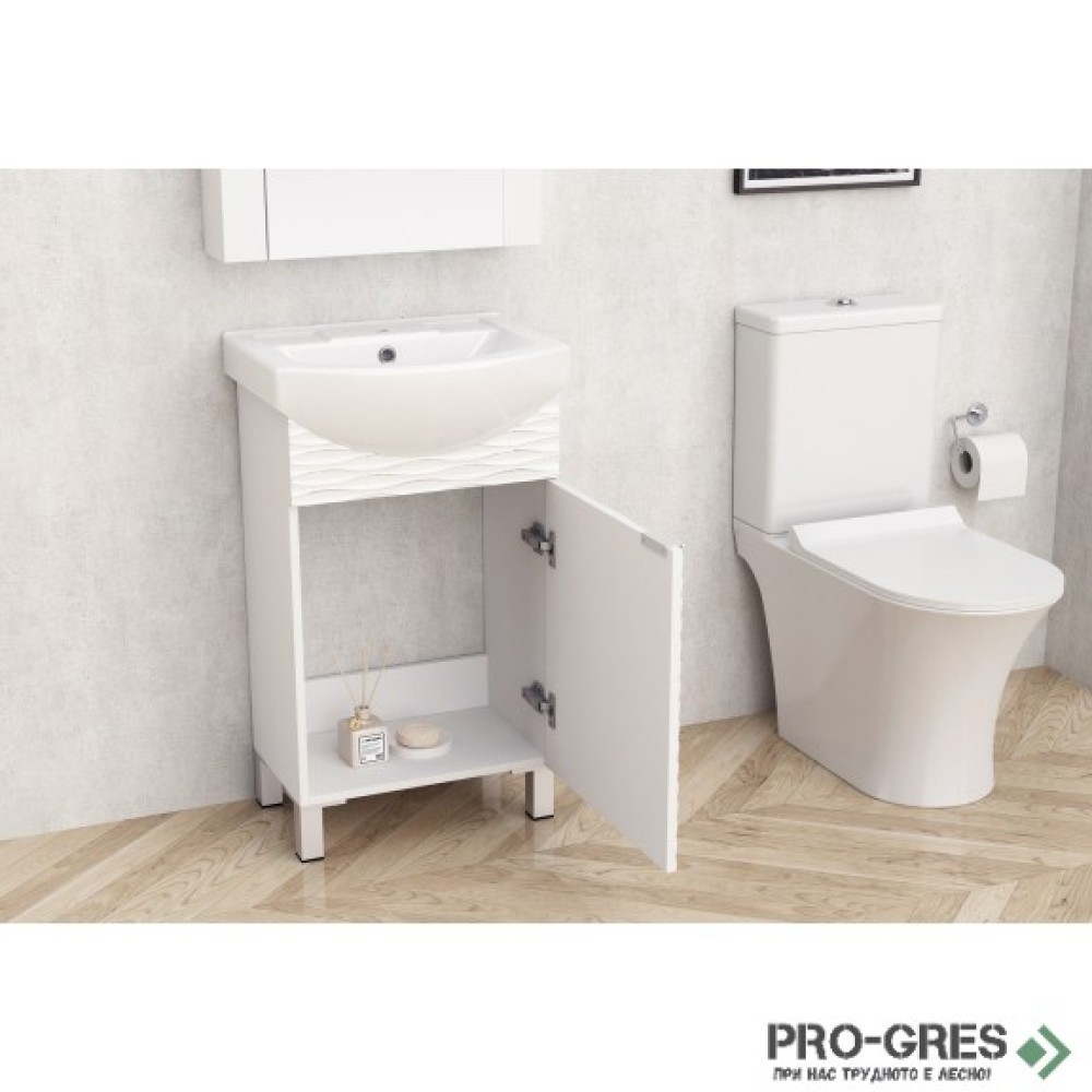 СтоящPVC шкаф за баня 50см, Inter Ceramic ICP 5091