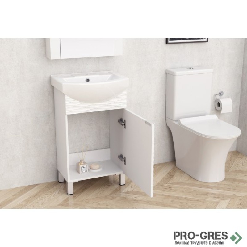 СтоящPVC шкаф за баня 50см, Inter Ceramic ICP 5091