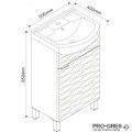 СтоящPVC шкаф за баня 50см, Inter Ceramic ICP 5091