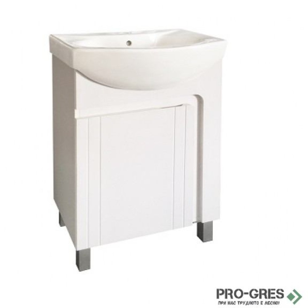 Стоящ PVC шкаф за баня 55см "АЛЕН", Inter Ceramic ICP 5542