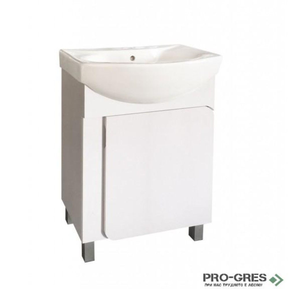 Стоящ PVC шкаф за баня 55см "АДИНА", Inter Ceramic ICP 5543