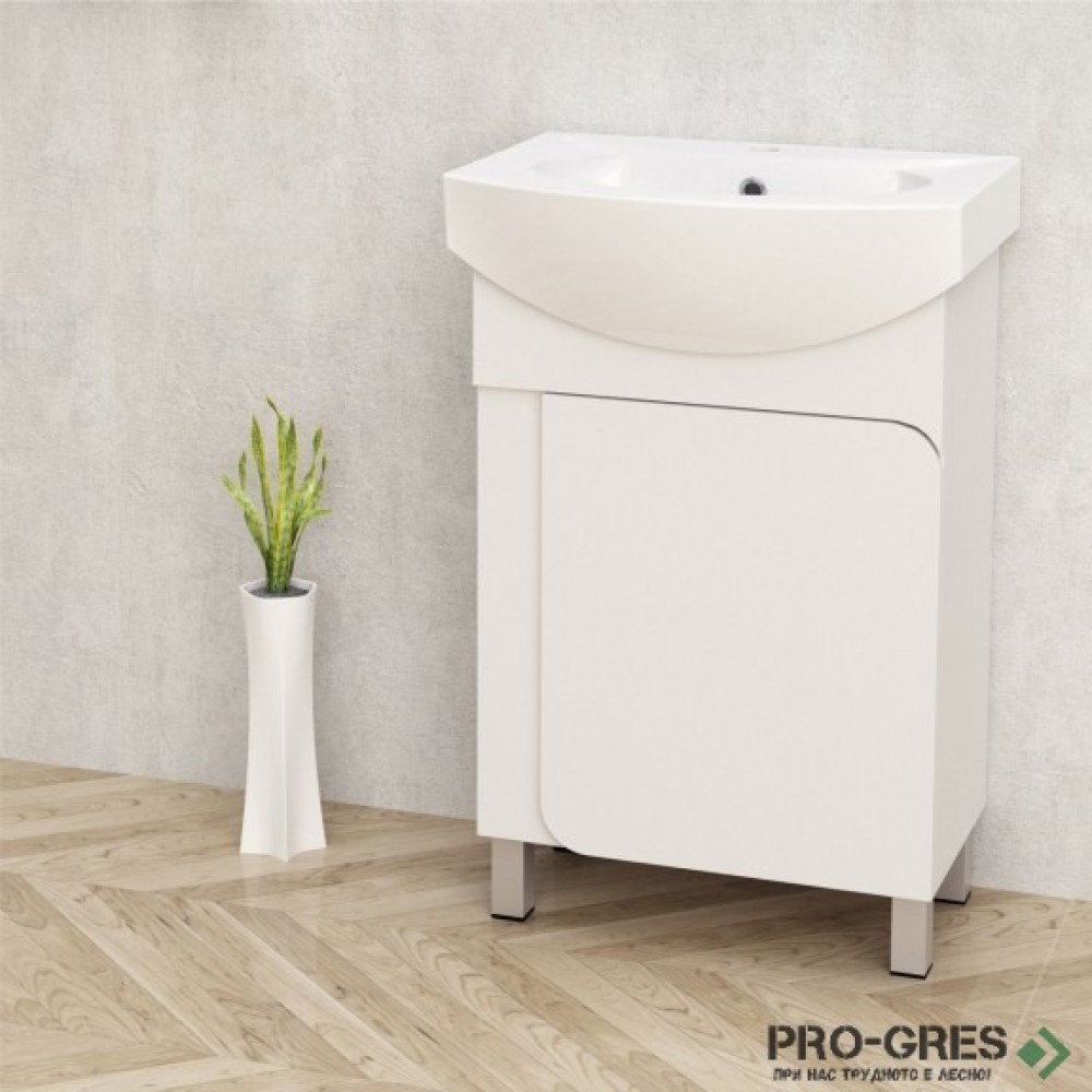Стоящ PVC шкаф за баня 55см "АДИНА", Inter Ceramic ICP 5543