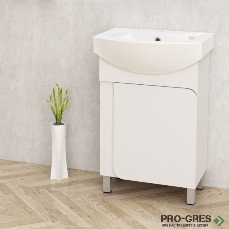 Стоящ PVC шкаф за баня 55см "АДИНА", Inter Ceramic ICP 5543