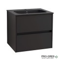 Долен шкаф за баня 60cm Блейк, черен мат, Inter Ceramic ICP 5955MB БЛЕЙК