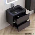 Долен шкаф за баня 60cm Блейк, черен мат, Inter Ceramic ICP 5955MB БЛЕЙК