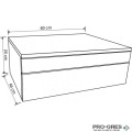Плот за баня 60см, влагоустойчив, oпушен дъб, Inter Ceramic ICP 6020-1 