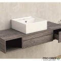 Плот за баня 60см, влагоустойчив, oпушен дъб, Inter Ceramic ICP 6020-1 