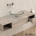 Плот за баня 60см, влагоустойчив, лешников дъб, Inter Ceramic ICP 6020-3
