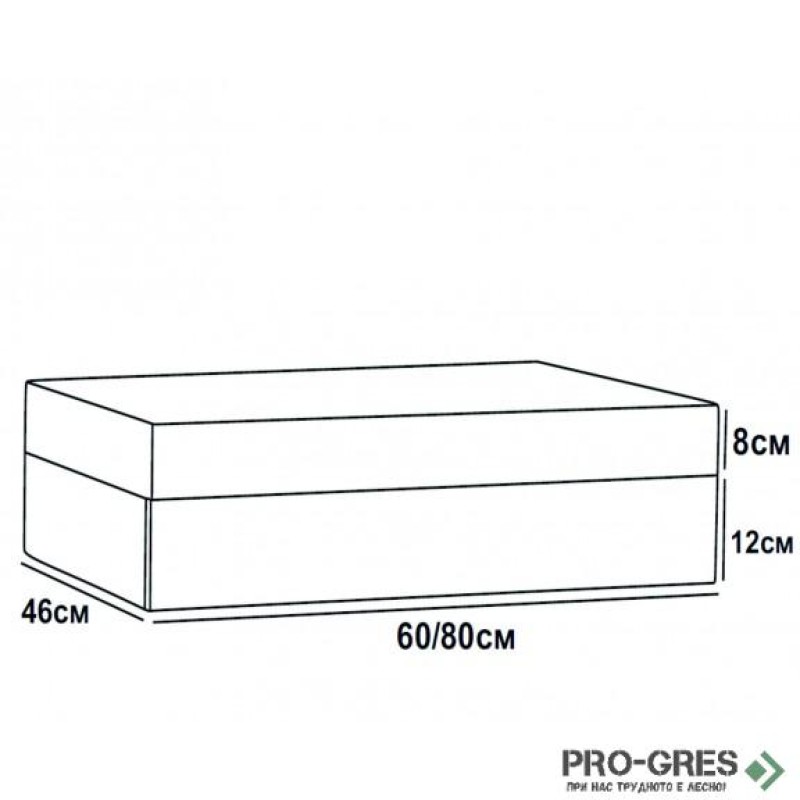 Плот за баня PVC, без умивалник, "АНЕЛИЯ" 60см, Inter Ceramic ICP 6020W