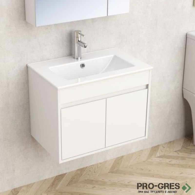 Шкаф за баня с мивка, PVC, бял, Inter Ceramic ICP 6038-045 БАРИ