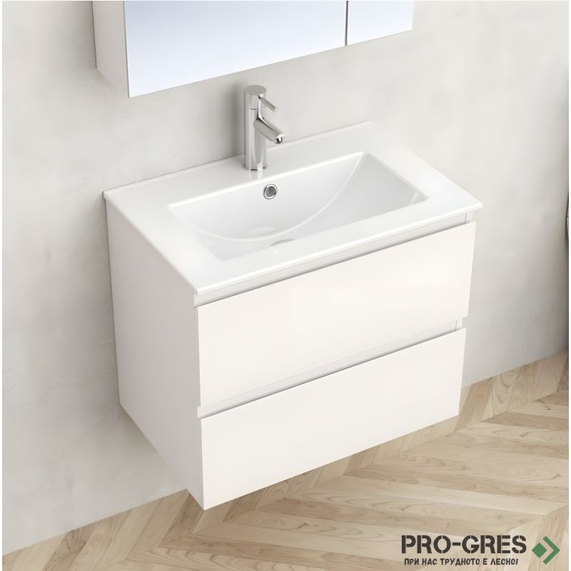 Шкаф за баня с мивка, PVC, бял, Inter Ceramic ICP 6038-50 МОНЦА