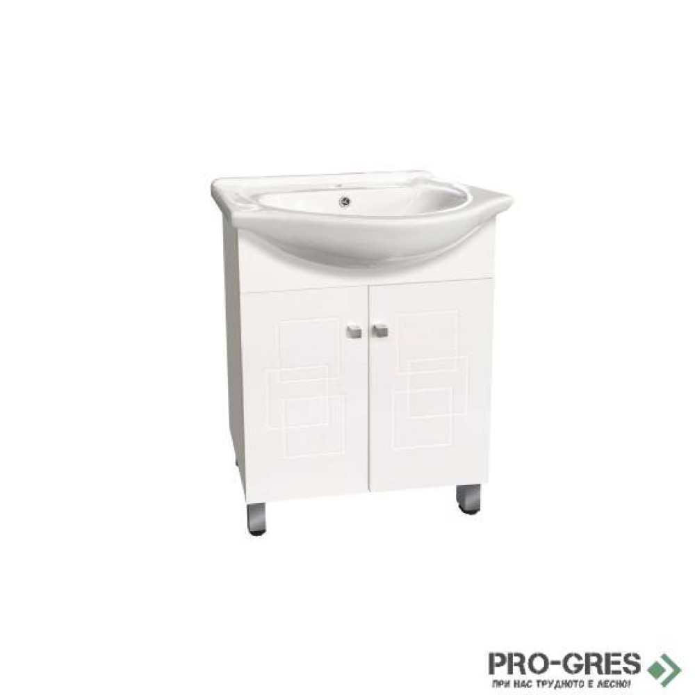 Долен PVC шкаф за баня 60см, Inter Ceramic ICP 6040 NEW
