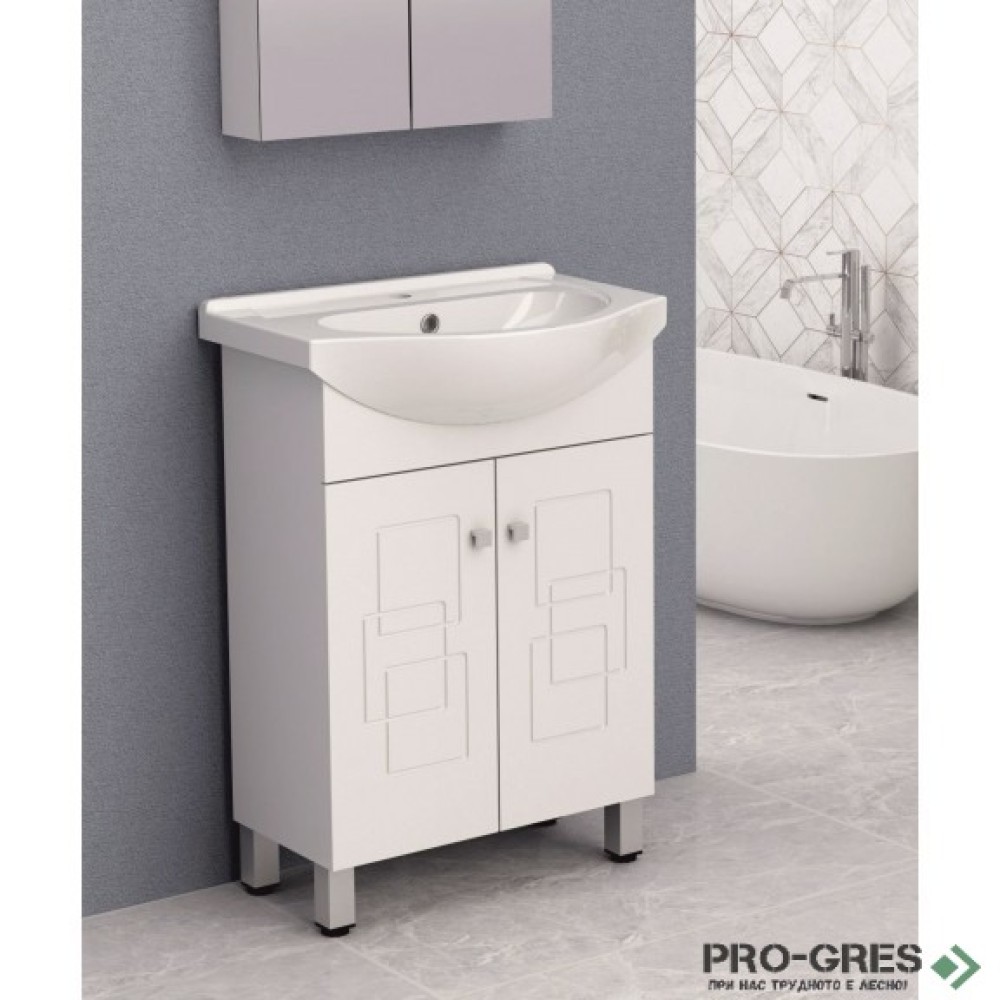 Долен PVC шкаф за баня 60см, Inter Ceramic ICP 6040 NEW