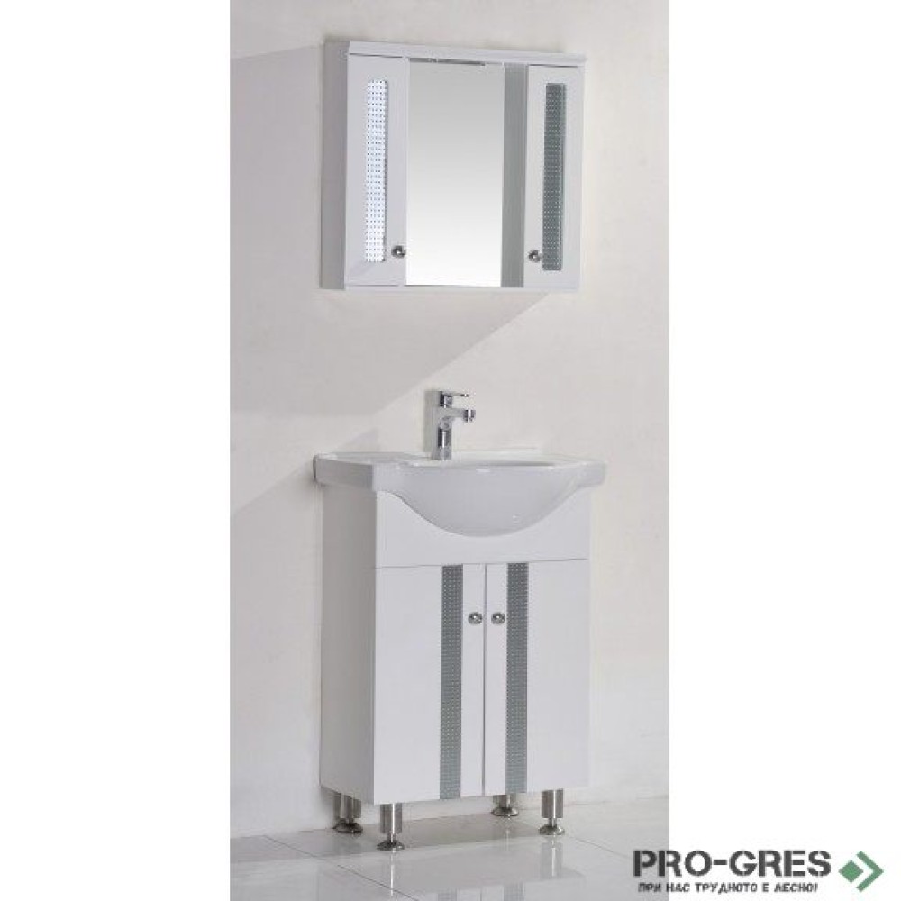 Стоящ PVC шкаф за баня 60см, Inter Ceramic ICP 6042