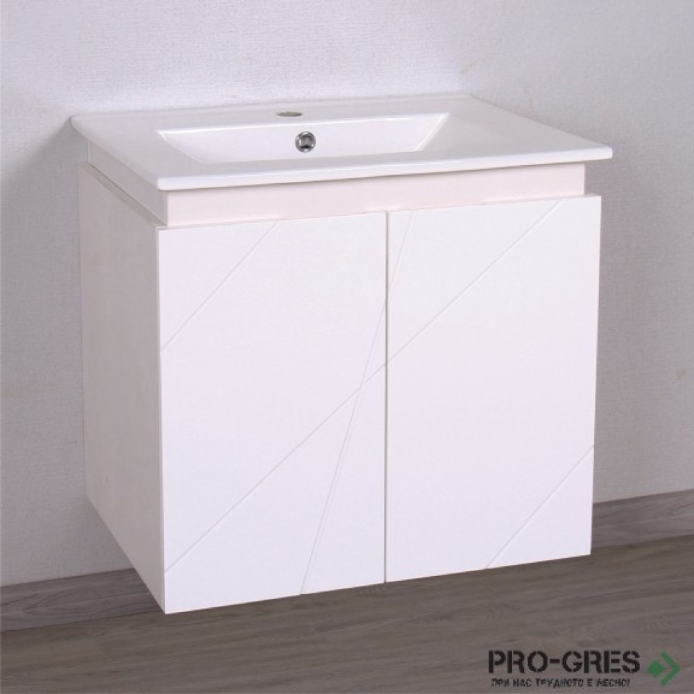 Долен шкаф за баня с умивалник, Inter Ceramic  ICP 6046 W