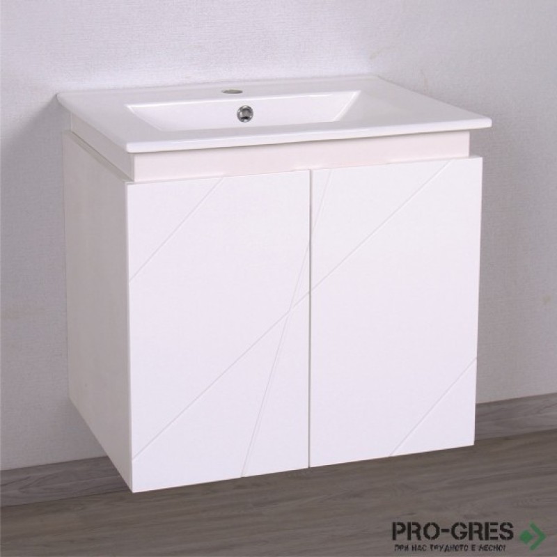 Долен шкаф за баня с умивалник, Inter Ceramic  ICP 6046 W