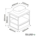 Шкаф за баня без мивка дървесен PVC, ICP 6056-020 КАЛИТЕА, Inter Ceramic