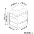 Шкаф за баня без мивка дървесен PVC, Inter Ceramic ICP 6056-039+887BLACK