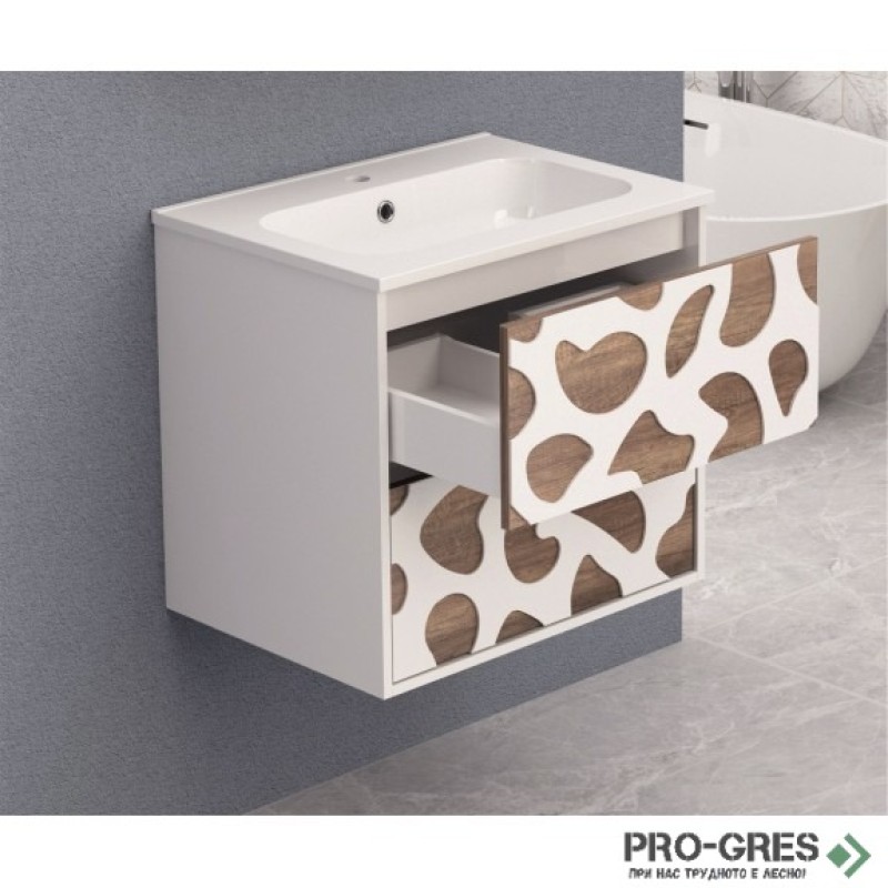 Долен PVC шкаф за баня 60см, Inter Ceramic ICP 6061