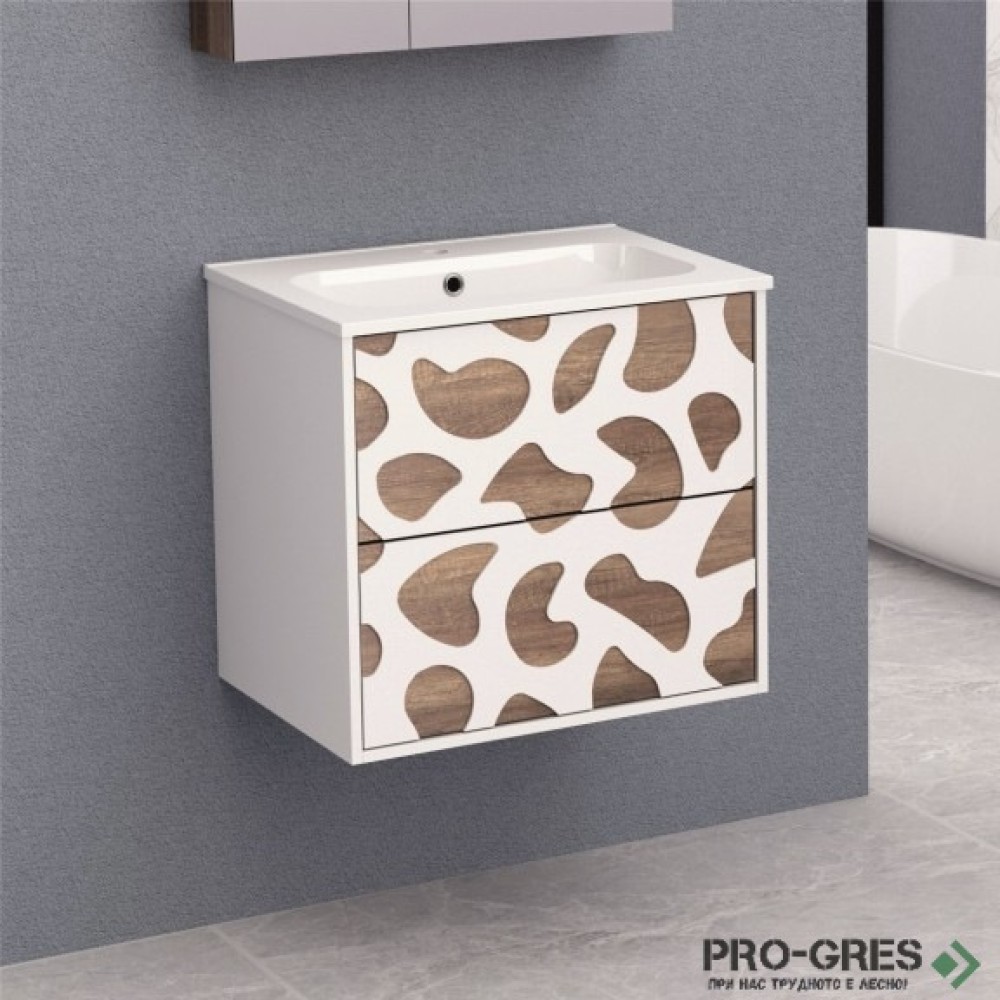 Долен PVC шкаф за баня 60см, Inter Ceramic ICP 6061