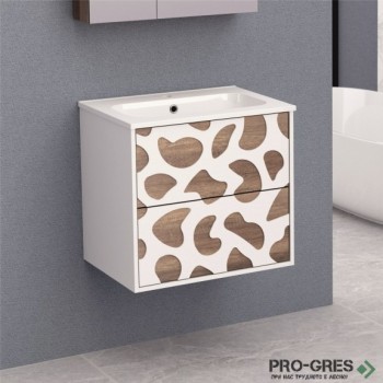 Долен PVC шкаф за баня 60см, Inter Ceramic ICP 6061