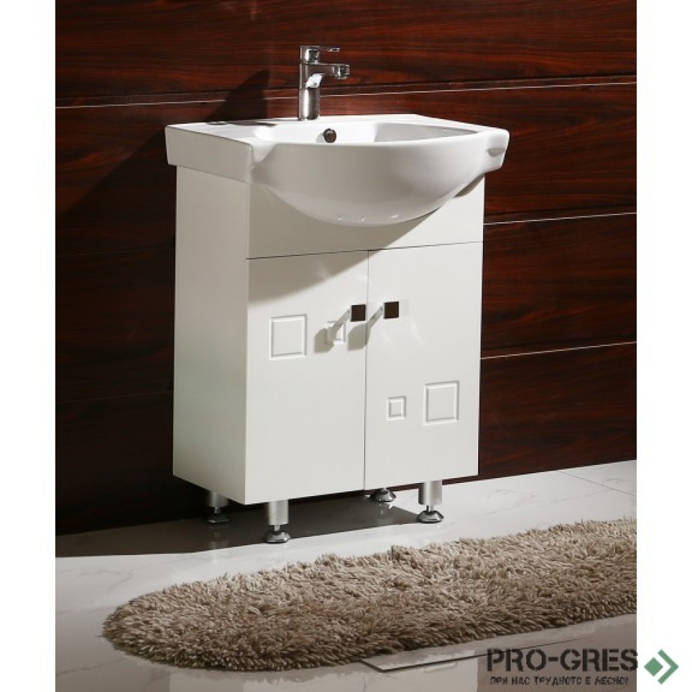 Стоящ PVC шкаф за баня "АЙВЪН" 60см, Inter Ceramic ICP 6080