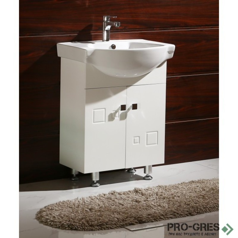 Стоящ PVC шкаф за баня "АЙВЪН" 60см, Inter Ceramic ICP 6080