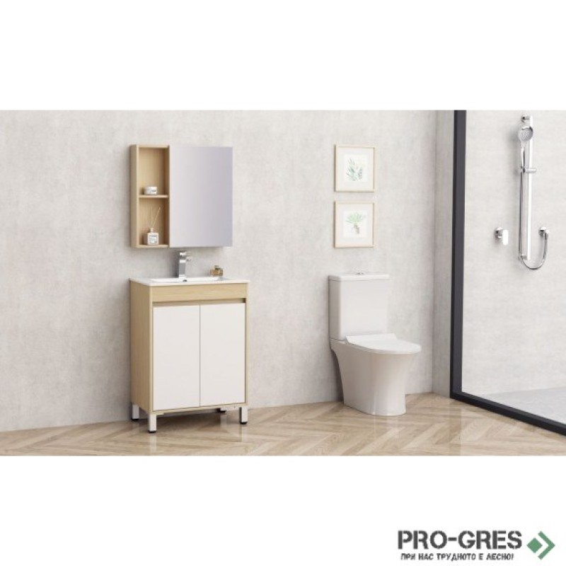 Стоящ PVC шкаф за баня 60см, Inter Ceramic ICP 6081-085