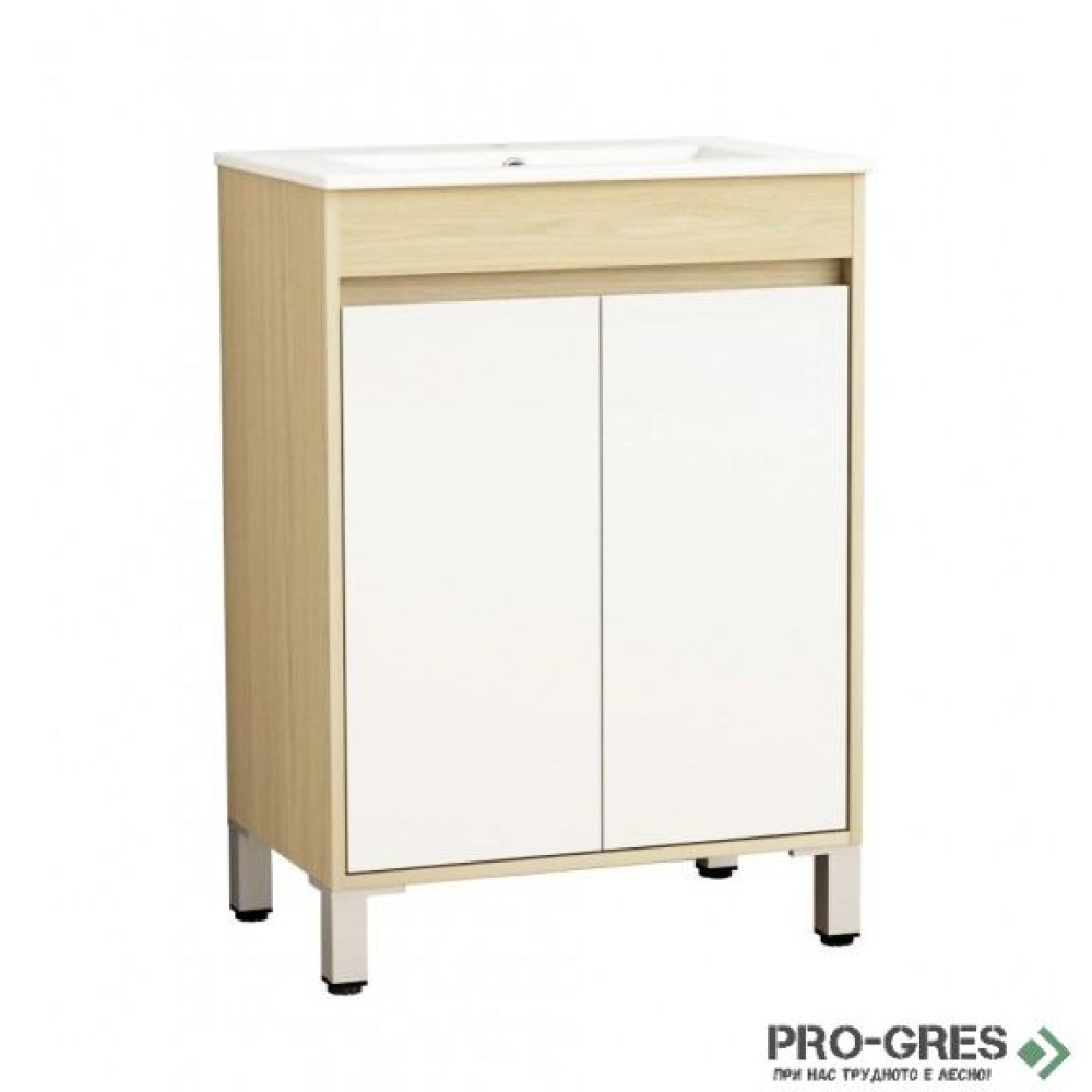 Стоящ PVC шкаф за баня 60см, Inter Ceramic ICP 6081-085