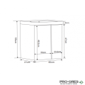 Долен PVC шкаф за баня "ЗОРА" 60см, Inter Ceramic ICP 6087