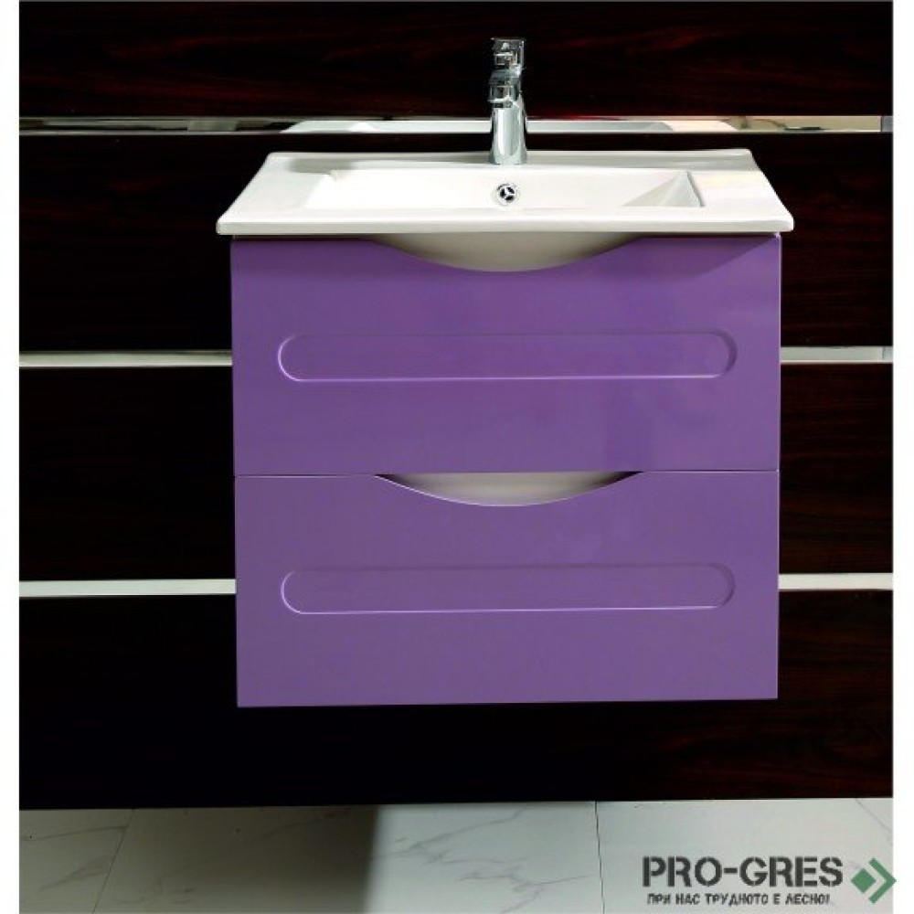 Долен PVC шкаф за баня "ЕВАН", ICP 6093 Purple