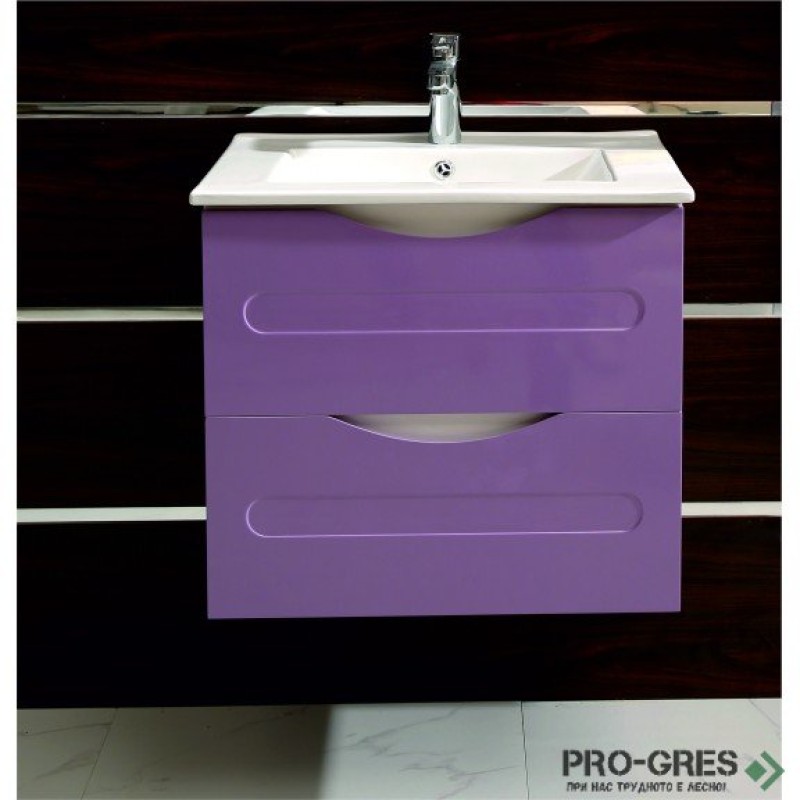 Долен PVC шкаф за баня "ЕВАН", ICP 6093 Purple
