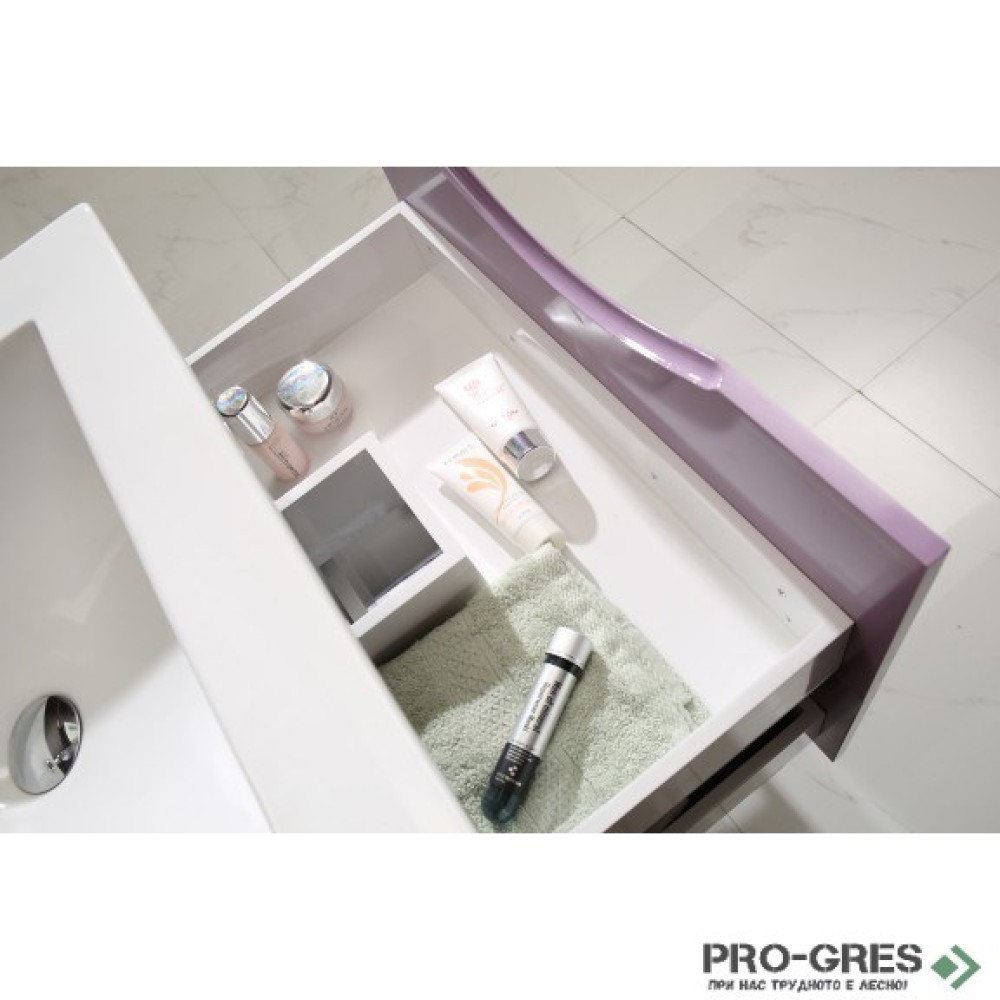 Долен PVC шкаф за баня "ЕВАН", ICP 6093 Purple