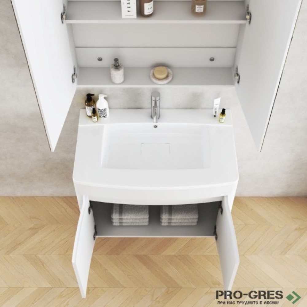 Долен PVC шкаф за баня 85см, Inter Ceramic ICP 6249