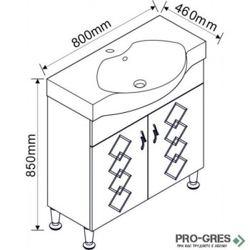 Стоящ шкаф за баня PVC, бял, Inter Ceramic ICP 6549-80 Стоящ шкаф за баня PVC, бял, Inter Ceramic ICP 6549-80