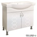 Стоящ шкаф за баня PVC, бял, Inter Ceramic ICP 6549-80