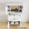 Стоящ PVC шкаф за баня,бял, Inter Ceramic ICP 7047