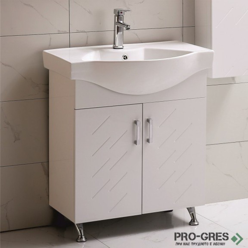 Стоящ PVC шкаф за баня 71см, Inter Ceramic ICP 7049