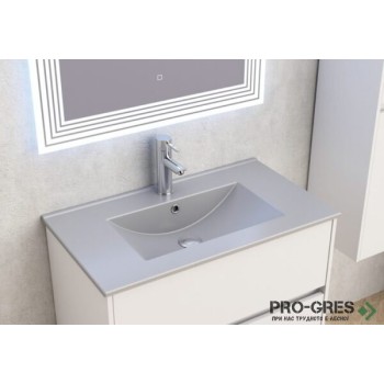 Долен шкаф за баня 80cm,с мивка, сив мат, Inter Ceramic ICP 7955+ICC 8066G Долен шкаф за баня 80cm,с мивка, сив мат, Inter Ceramic ICP 7955+ICC 8066G